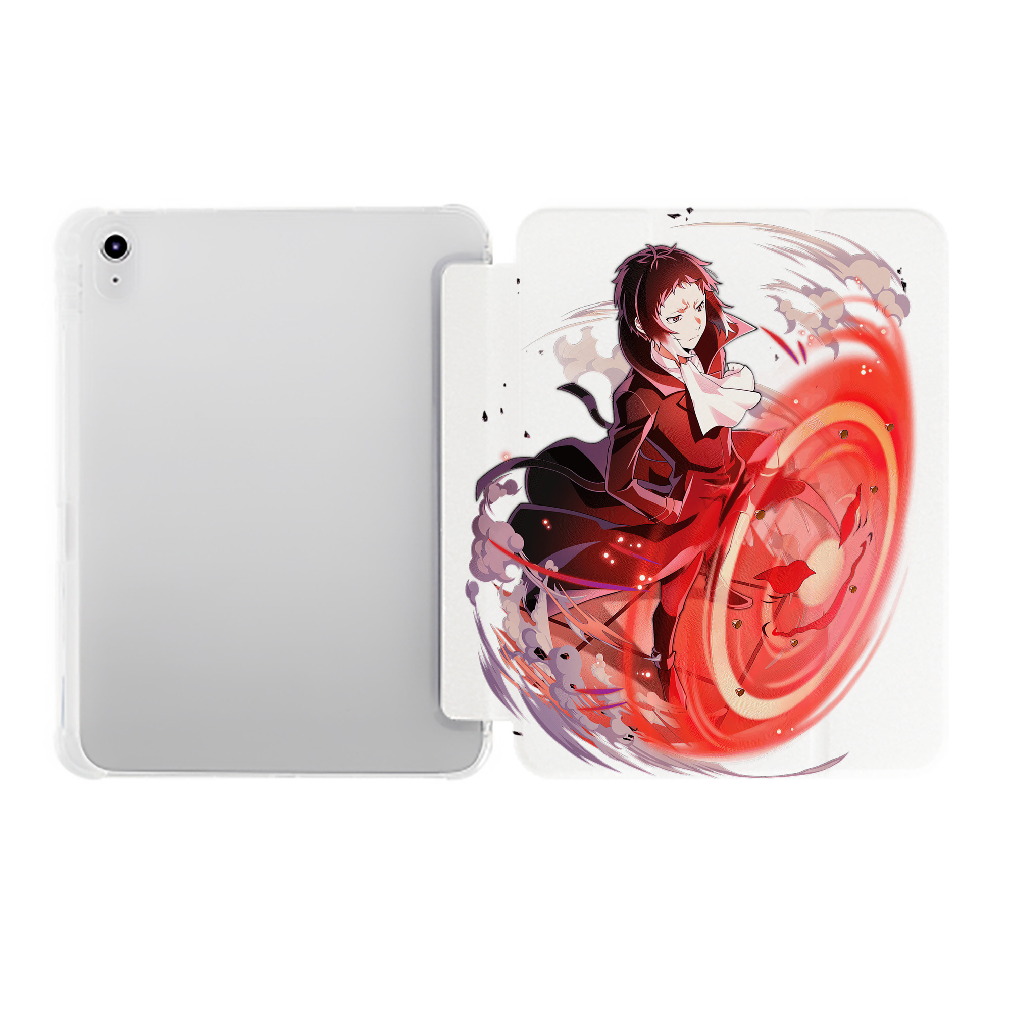 （画像用） 文豪ストレイドッグス Bungo Stray Dogs IPad ケース ペン収納付き 三つ折りスタンド PUレザー×シリコン 対応機種9.5/10.5/10.9インチ